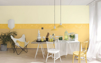 Wysmakowana jadalnia w kolorach Tikkurila