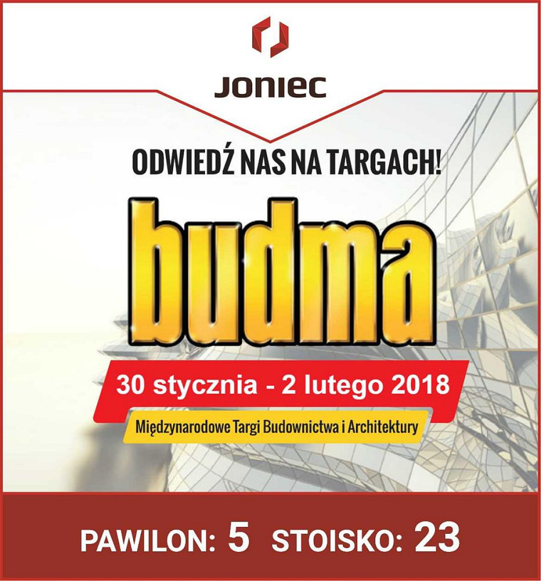 JONIEC® zaprasza na Budmę 2018