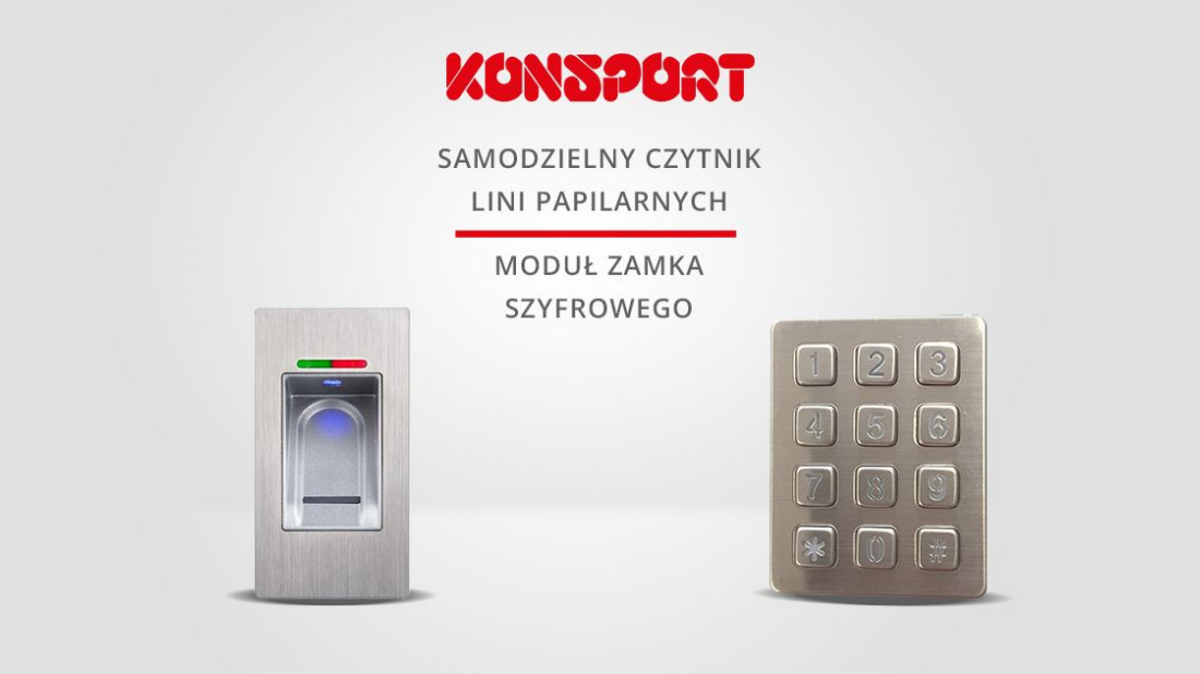 Nowość w ofercie Konsport: czytnik linii papilarnych i moduł zamka szyfrowego