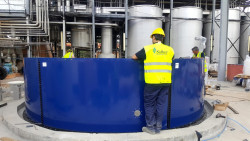 Personel Salher nadzoruje budowę oczyszczalni