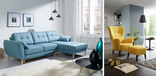 Kolorowe sofy i fotele idealnie wpiszą się w trendy aranżacyjne 2018 roku