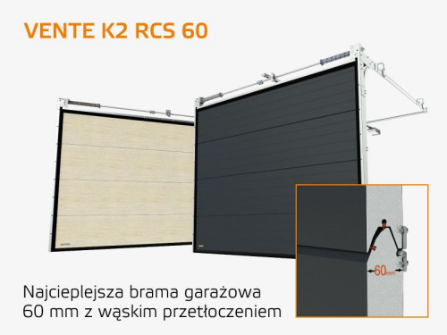 Brama garażowa VENTE K2 RCS 60T