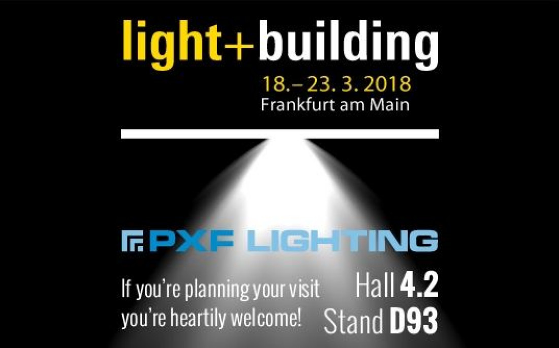 PXF Lighting zaprasza na targi Light+Building 2018