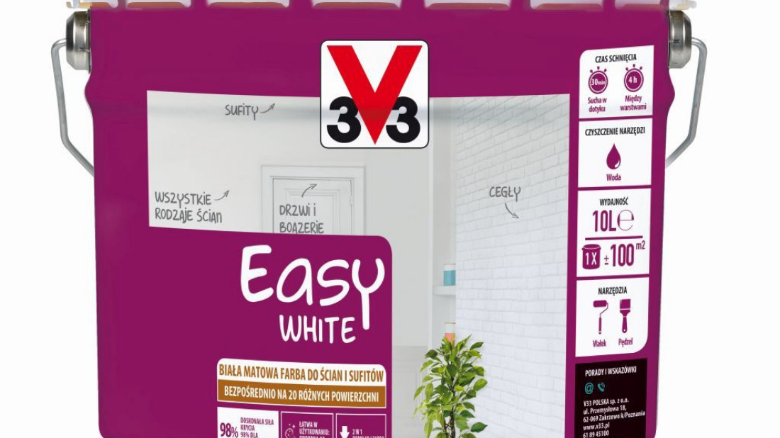 V33 prezentuje wielozadaniową farbę EASY WHITE