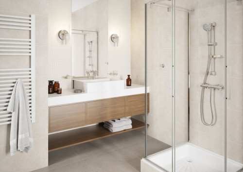 Bateria ścienna Trinity; bateria umywalkowa stojąca Ancona