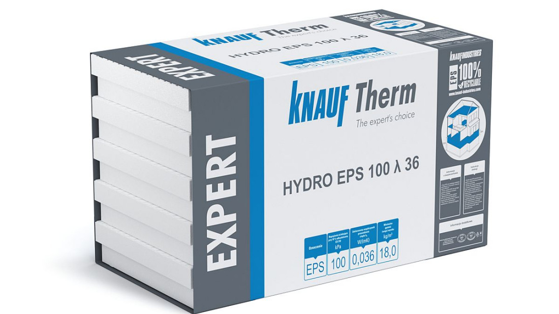 Skuteczna ochrona fundamentu ze styropianem Knauf Therm EXPERT HYDRO EPS 100 λ 36