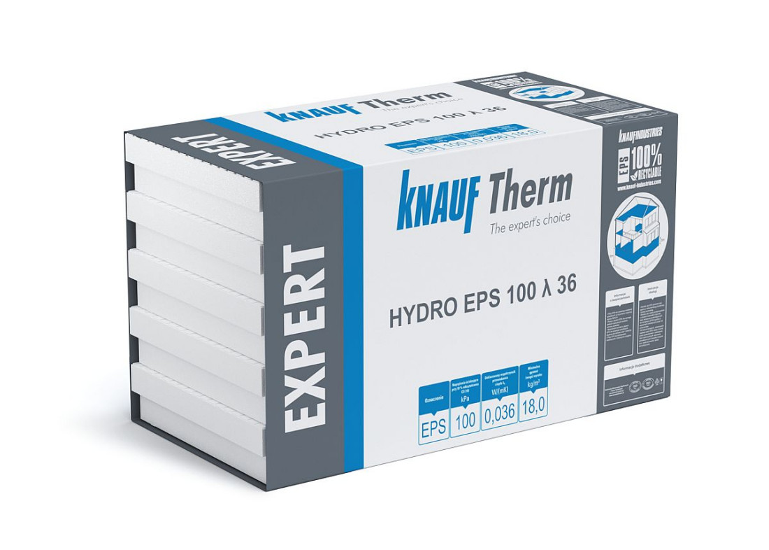 Skuteczna ochrona fundamentu ze styropianem Knauf Therm EXPERT HYDRO EPS 100 λ 36