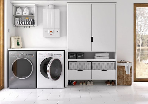 Kocioł kondensacyjny z serii Victrix Tera w pralni