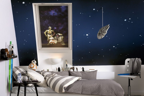 Rolety zaciemniające VELUX z kolekcji Star Wars & VELUX Imperium Snu