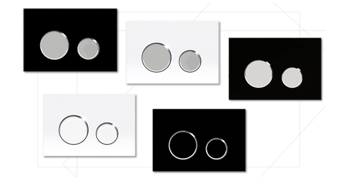 Szkalne płytki przycisków