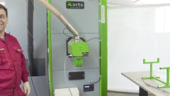 Czyszczenie palnika na pellet Orte w nagrzewnicy Orte Power