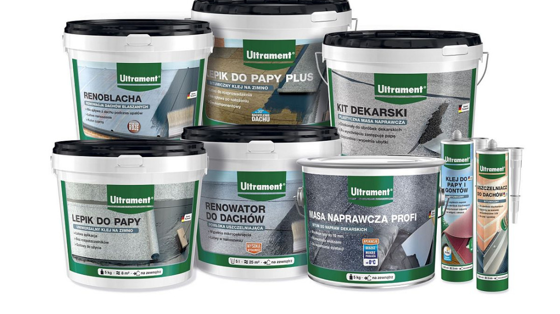 Nowa linia produktów Ultrament do naprawy i renowacji pokryć dachowych z papy