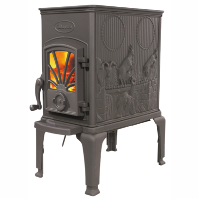 Tradycyjna koza 40 CB na drewno z rustykalnymi norweskimi wzorami