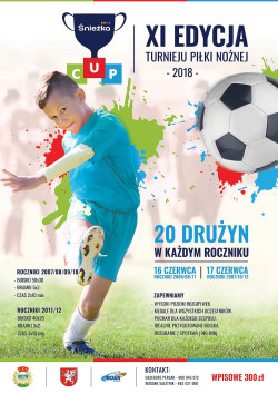 Plakat promujący XI edycję Turnieju Śnieżka Cup 2018