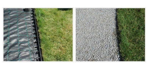 Obrzeża zasypane grysem