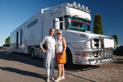 Na zawodach obecny był Geberit Comfort Truck - nowoczesna mobilna wystawa produktów Geberit