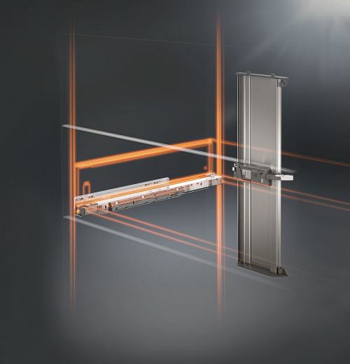 Prowadnica BLUMOTION S z technologią SERVO-DRIVE