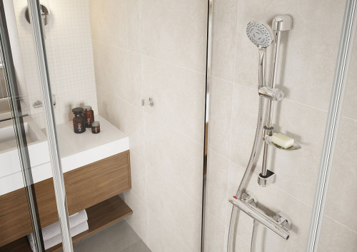 Natrysk z mydelniczką