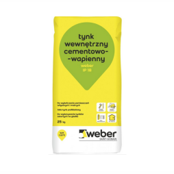 Tynk cementowo-wapienny, podkładowy, do pomieszczeń wilgotnych weber IP 18