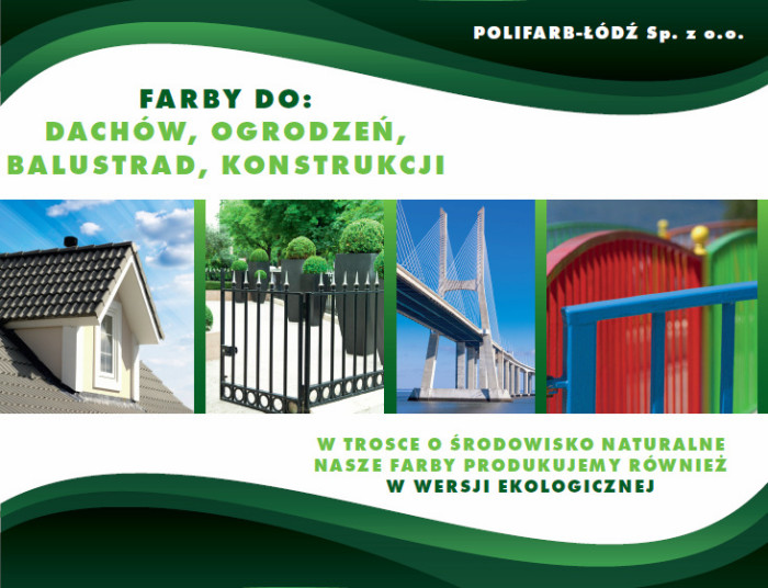 Polifarb Łódź - farby do dachów, ogrodzeń, balustrad, konstrukcji