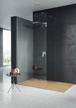 Kabina z odpływem liniowym