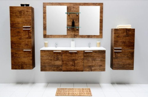 Aranżacja łazienki z dwiema umywalkami