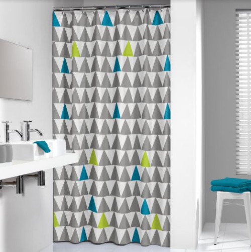 Kolorowa zasłona prysznicowa