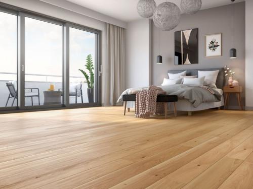 Podłoga Dąb Unique w sypialni