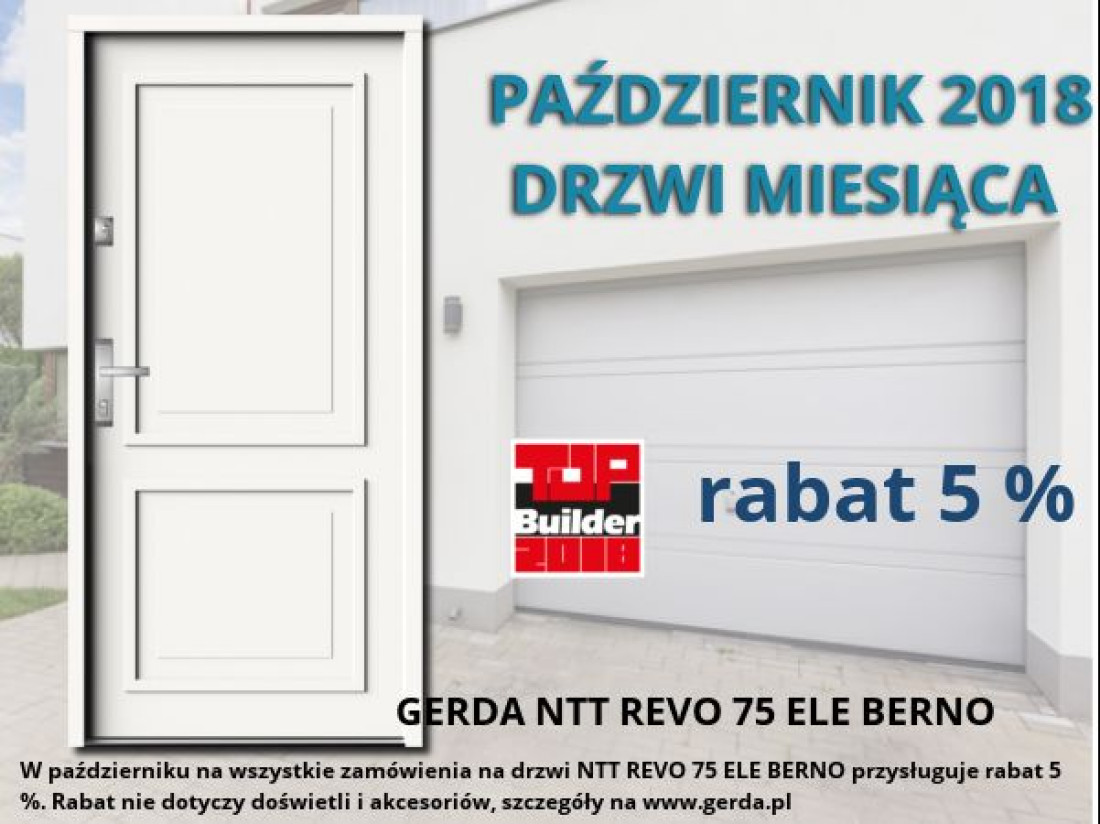 Drzwi miesiąca - GERDA NTT REVO z rabatem 5% w październiku!