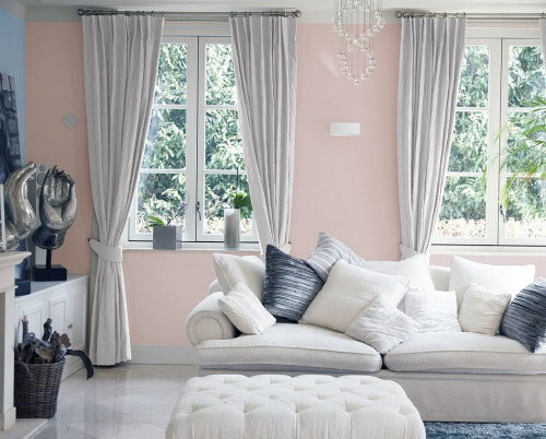 Salon w pastelowych barwach