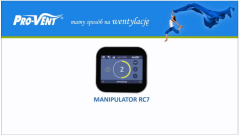 Manipulator RC7 - wygodne sterowanie systemem wentylacji
