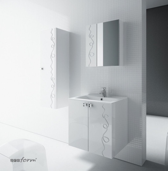 Szafka ARCO z lustrem biała HG9700