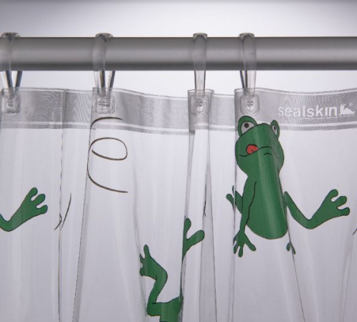 Zasłona prysznicowa w żabki