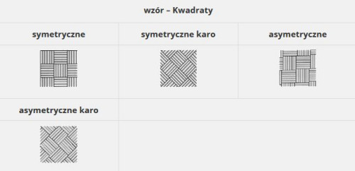 Parkiet typu kwadrat