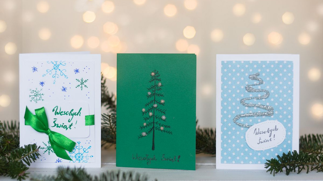 Kartki z życzeniami świątecznymi -  zrób to sam!