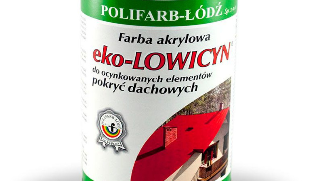 eko-LOWICYN - farba akrylowa do ocynkowanych elementów pokryć dachowych