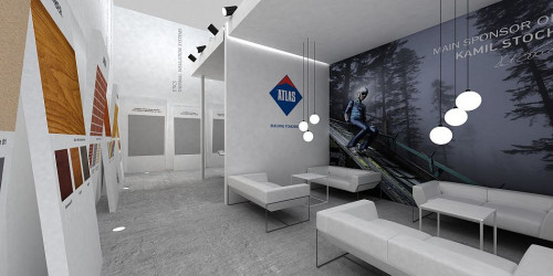 Wizualizacja stoiska firmy Atlas