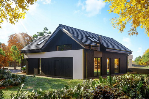 Dom jednorodzinny o nowoczesnej bryle