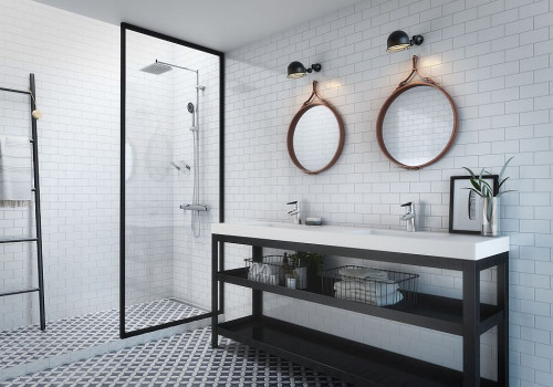 Łazienka w bieli z czarnymi dodatkami