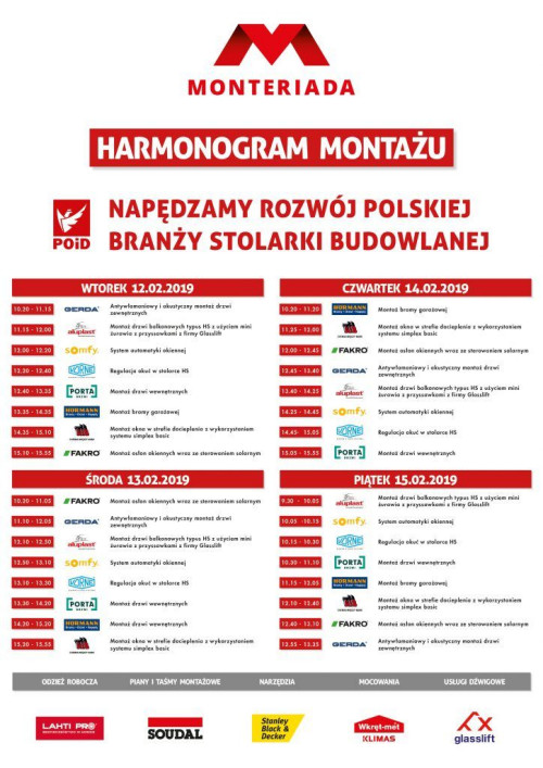 Harmonogram pokazów