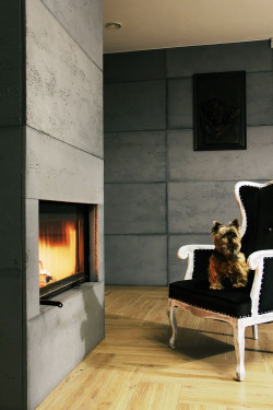 Beton architektoniczny w salonie