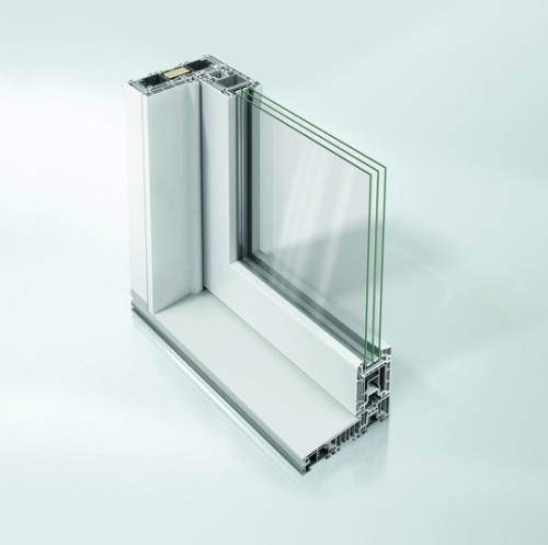 Przekrój przez drzwi podnoszono-przesuwne Schüco LivIngSlide