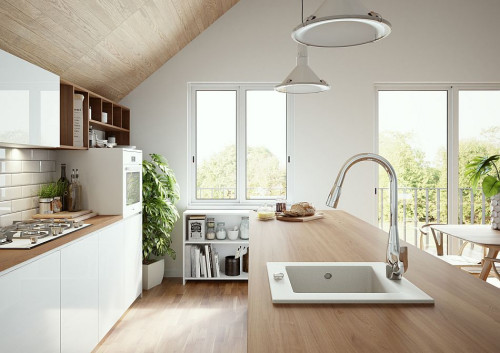 Zlewozmywak granitowy biały KIZZ