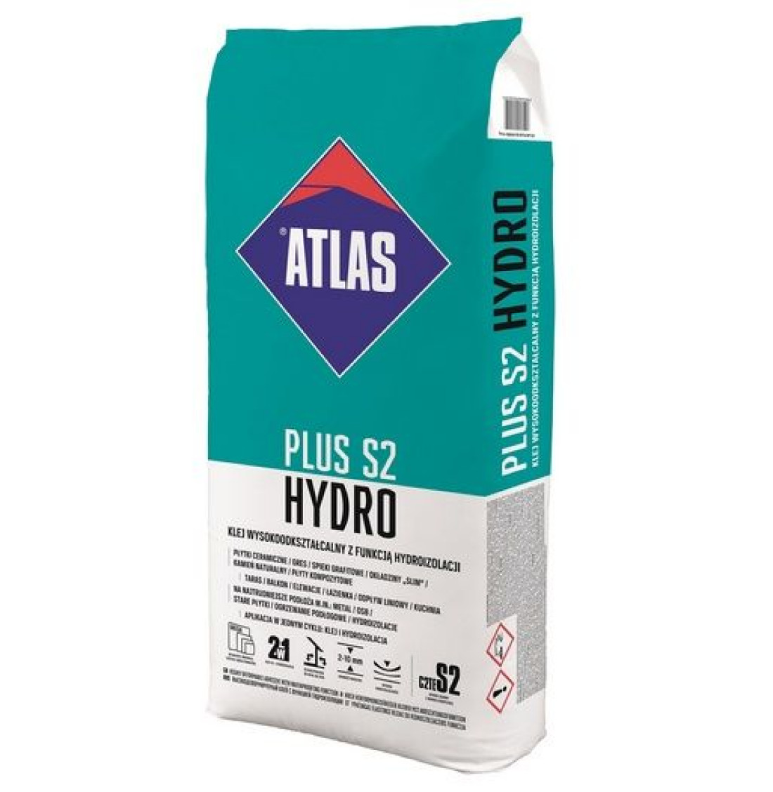 ATLAS PLUS S2 HYDRO - klej wysokoodkształcalny C2TE S2 z funkcją hydroizolacji