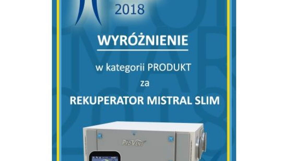 Wyróżnienie w prestiżowym lokalnym konkursie w rękach Pro-Vent