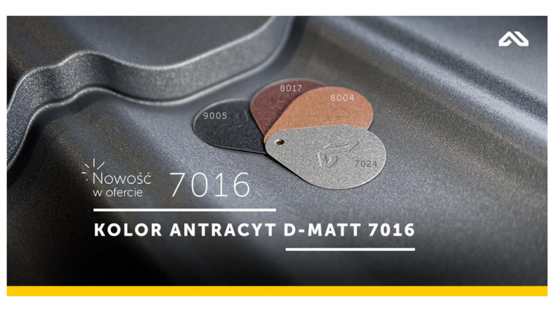 Nowy kolor w powłoce D-MATT - Antracyt 7016