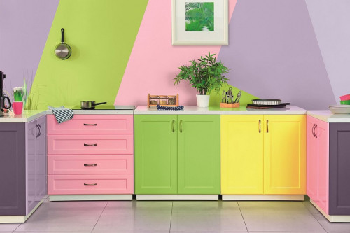 Aranżacja kolorowej kuchni