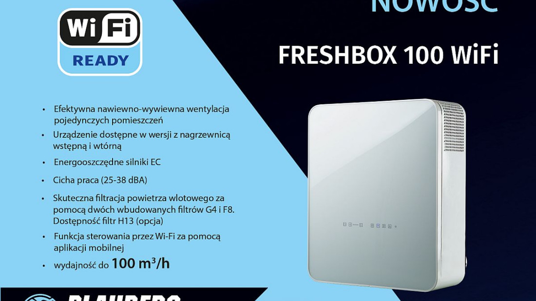 Nowość w ofercie Vents Group - FRESHBOX 100 WiFi