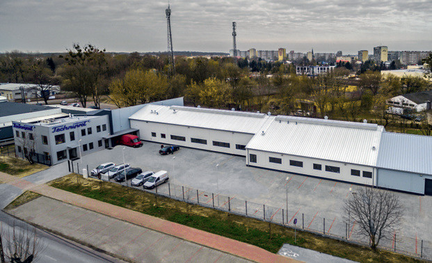 Nowa siedziba firmy Techniprot® w Pruszkowie, widok z lotu ptaka