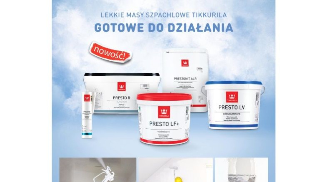 Tikkurila wprowadza na rynek nową linię mas szpachlowych